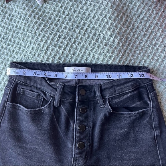 Kancan Signature Kurvy Mid-Rise Black Ankle Skinny Button Fly Jean Size 28 - Picture 12 of 16